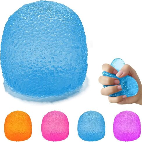 Gumdrop Squeeze Squishies، كرات ضغط مربعة لامعة بطيئة الارتفاع، ألعاب تململ حسية للبالغين، تخفيف القلق، سحب وتمديد ألعاب إسفنجية (أزرق) in Saudi Arabia