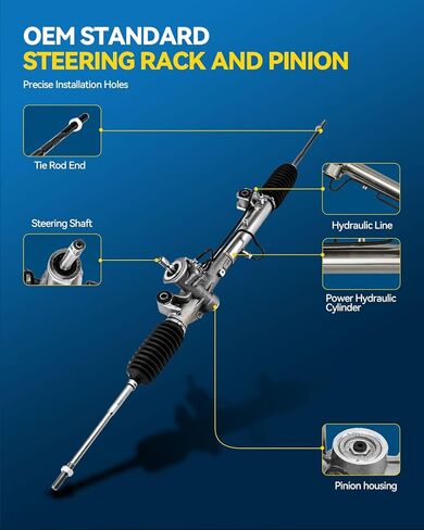 PHILTOP Hydraulic Power Steering Rack and Pinion Compatible for 2010-2013 Transit Connect Replace 222108 in Kuwait