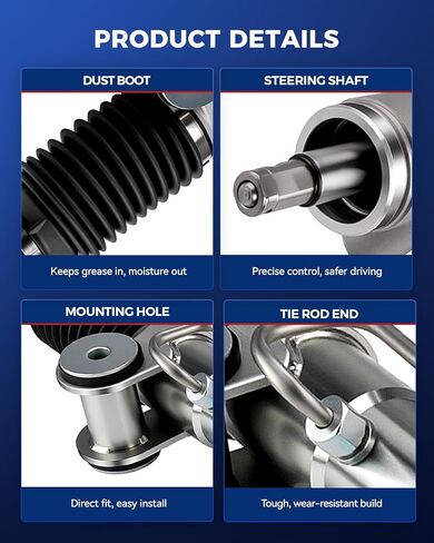 KAX Hydraulic Power Steering Rack and Pinion Assembly Fits Trailblazer, Envoy, Trailblazer EXT, SSR, Ascender, Rainier, 9-7x, Envoy XL, Envoy XUV, Bravada, Replace Part # 97-1014 in Kuwait