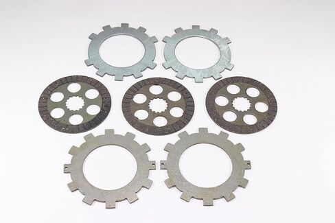 Compatible with Kawasaki Prairie 360, 650, 700 / Brute Force 650, 750 Clutch - 2 Separator Disk, 3 Friction Disks & 2 Pressure Complete Set on Rear Brake - Replaces 41080-1484, 41080-1482 & 41080-1483 in Kuwait