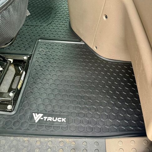 4 قطع من سجادات الأرضية المطاطية المناسبة لجميع الأحوال الجوية - متوافقة مع شاحنات Freightliner Cascadia 125 شبه - مجموعة سجادات أرضية الكابينة المطاطية شديدة التحمل، غير قابلة للانزلاق، سهلة التنظيف، حماية داخلية كاملة in Kuwait