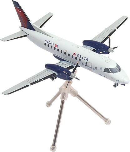 Gemini200 Delta SF-340B Mesaba REG#N428XJ نموذج طائرة معدني مصبوب بمقياس 1/200 مع معدات الهبوط وحامل العرض - مُجمَّع بالكامل للبالغين من عمر 14 عامًا فما فوق in Kuwait