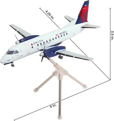 Gemini200 Delta SF-340B Mesaba REG#N428XJ نموذج طائرة معدني مصبوب بمقياس 1/200 مع معدات الهبوط وحامل العرض - مُجمَّع بالكامل للبالغين من عمر 14 عامًا فما فوق in Kuwait