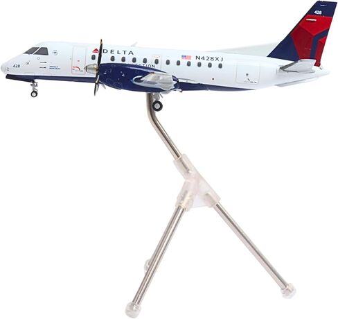 Gemini200 Delta SF-340B Mesaba REG#N428XJ نموذج طائرة معدني مصبوب بمقياس 1/200 مع معدات الهبوط وحامل العرض - مُجمَّع بالكامل للبالغين من عمر 14 عامًا فما فوق in Kuwait
