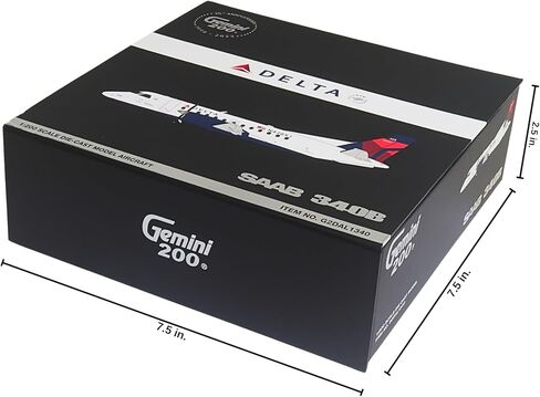 Gemini200 Delta SF-340B Mesaba REG#N428XJ نموذج طائرة معدني مصبوب بمقياس 1/200 مع معدات الهبوط وحامل العرض - مُجمَّع بالكامل للبالغين من عمر 14 عامًا فما فوق in Kuwait