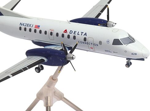 Gemini200 Delta SF-340B Mesaba REG#N428XJ نموذج طائرة معدني مصبوب بمقياس 1/200 مع معدات الهبوط وحامل العرض - مُجمَّع بالكامل للبالغين من عمر 14 عامًا فما فوق in Kuwait