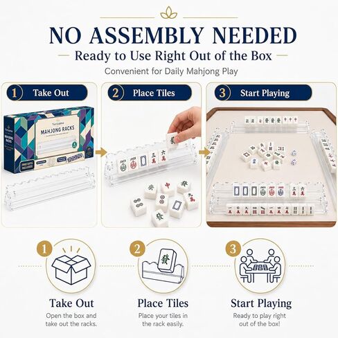Mahjong Racks with Pushers,Clear Acrylic Mahjong Racks with Redesigned Pusher, Clear Acrylic Mahjong Tile Rack with Magnet Pusher Mahjongs Racks for Extra Large Tiles (4PCS, 20 in) in Kuwait