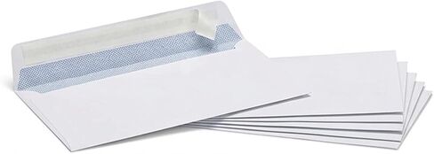 #6-3/4 مظاريف أمان، بيضاء، قابلة للتقشير والختم، عدد 320 (4 عبوات من 80) - مظاريف ذاتية الغلق بدون نوافذ لرسائل الأعمال والشيكات والبريد الشخصي in Kuwait
