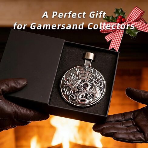 نرد DND الكل في 1، قرص نرد معدني يتم الضغط عليه للفة، تصميم ميكانيكي مثالي لألعاب الزنزانات والتنينات TRPG in Kuwait
