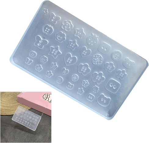 Professional Nail Art Mold Button Shape Small Accessories Mold Nail Salon Manicure Decoration Resin Equipment Decoration Mold in Kuwait