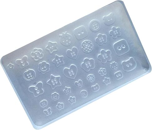 Professional Nail Art Mold Button Shape Small Accessories Mold Nail Salon Manicure Decoration Resin Equipment Decoration Mold in Kuwait
