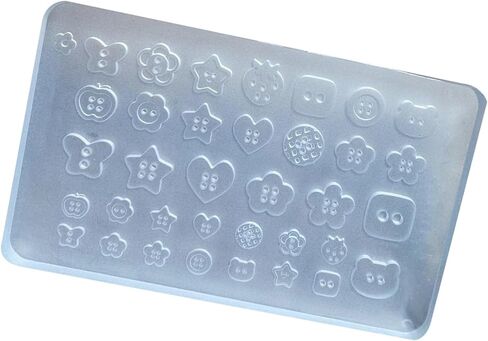 Professional Nail Art Mold Button Shape Small Accessories Mold Nail Salon Manicure Decoration Resin Equipment Decoration Mold in Kuwait