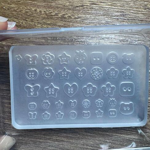 Professional Nail Art Mold Button Shape Small Accessories Mold Nail Salon Manicure Decoration Resin Equipment Decoration Mold in Kuwait