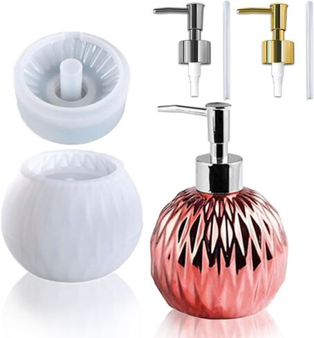 Bottle Resin Mold with Pump, Perfume Bottle Silicone Molds for Resin DIY Bottle Pen Flower Storage Candle Holder Home Decor in Kuwait