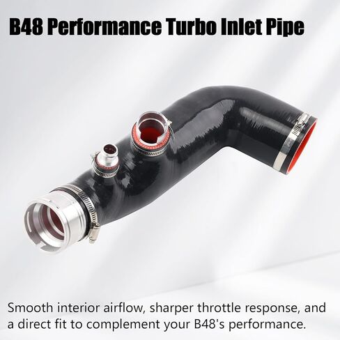 Turbo Inlet Pipe Compatible with BMW 320i 330i B48 2.0T G20 G21 Black Silicone & CNC Aluminum Performance Intake Hose in Saudi Arabia