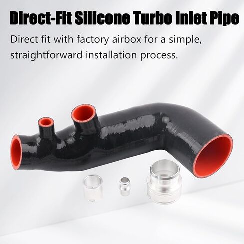 Turbo Inlet Pipe Compatible with BMW 320i 330i B48 2.0T G20 G21 Black Silicone & CNC Aluminum Performance Intake Hose in Saudi Arabia