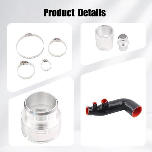 Turbo Inlet Pipe Compatible with BMW 320i 330i B48 2.0T G20 G21 Black Silicone & CNC Aluminum Performance Intake Hose in Saudi Arabia