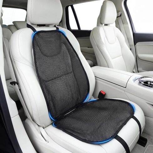 1 Set Cooling Car Seat Cushion Black Cooling Car Seat Cover Summer 3D Air Mesh Breathable with Back Cover Ventilated Mesh Vented Pad Backrest Universal for SUV Truck Van Driving in Saudi Arabia