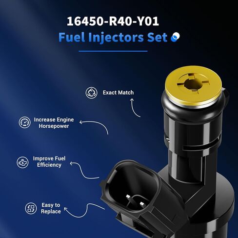4 قطع من محاقن الوقود متوافقة مع Acura ILX TSX Honda Accord Civic CR-V، #OE يستبدل 16450R40Y01، FJ1046، 800-2082N، MP-56160 مجموعات حاقن الوقود in Kuwait