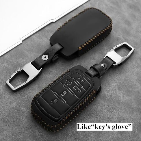 Leather Compatible with ram Key fob Cover for Dodge 2019 2025 RAM 1500 2500 3500 Accessories 5 Buttons Keychain in Saudi Arabia