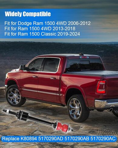 Sway Bar Link Fit for Dodge Ram 1500 4WD 2006-2018 Ram 1500 Classic 2019-2024, Sway Bar End Link Replace K80894 5170290AD 5170290AB, Front Suspension Stabilizer Bar Links 2Pcs in Kuwait