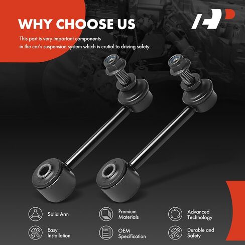 A-Premium 2 x Front Sway Bar Links Stabilizer Bar Links, Compatible with Jeep JK Series Wrangler 2007-2017, JL/JK Series Wrangler JK 2018, Sport Utility in Kuwait