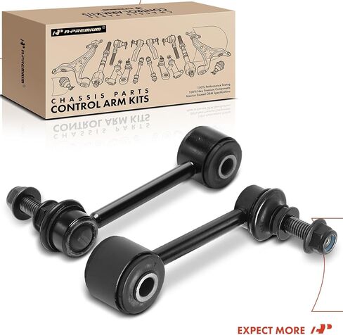 A-Premium 2 x Front Sway Bar Links Stabilizer Bar Links, Compatible with Jeep JK Series Wrangler 2007-2017, JL/JK Series Wrangler JK 2018, Sport Utility in Kuwait