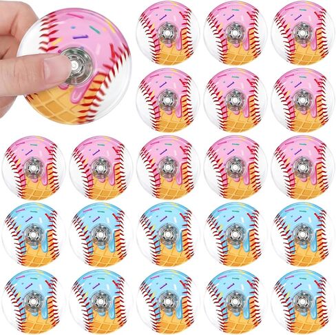 48 Pcs Ice Cream Dripping Baseball Fidget Spinners Bulk Mini Fidget Spinners for Birthday Party Favors, Goodie Bags Stuffers, Party Game Supplies, Rewards, Carnival Prizes and Gifts in Saudi Arabia