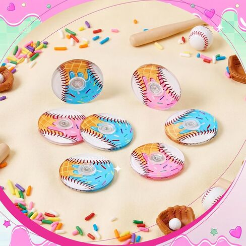 48 Pcs Ice Cream Dripping Baseball Fidget Spinners Bulk Mini Fidget Spinners for Birthday Party Favors, Goodie Bags Stuffers, Party Game Supplies, Rewards, Carnival Prizes and Gifts in Saudi Arabia