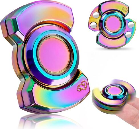 3-in-1 Fidget Spinner Toy for Teen Boys Adults Metal Slider Clicker Spinner Magnetic Stress Anxiety Relief Autism ADHD Cool Stuff for Teenage Quiet Magnet Gadgets EDC Office Desk Toy for Men in Saudi Arabia