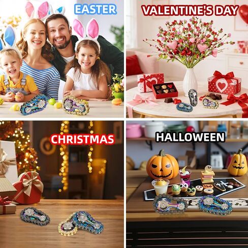 3PACK Adults Fidget Metal Bike Chain Fidget Spinners Toys - Cool Fidget Tool Gadgets Office Desk Toy Stress Relief Sensory Anxiety School Classroom Teen Boys Adult Men Gift in Saudi Arabia