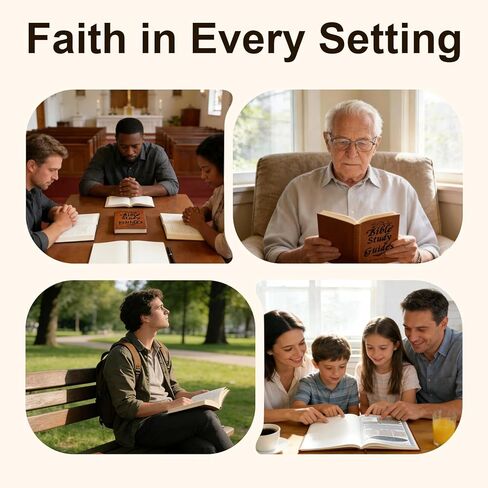 66-Page Bible Study Guide for Daily Study | Beginner-Friendly Notebook with Scripture Summaries, Daily Reflections, Quotes & Prayer Pages | for Spiritual Growth to Strengthen Faith, Christian Gift in Saudi Arabia