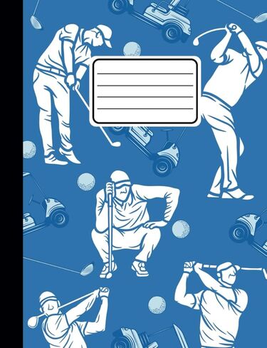 Composition Notebook Wide Ruled: Golf Blue Cute Journal Book For Golfer Boys. Lined Paper 110 pages (55 sheets) 9-3/4 x 7-1/2 inches For School Supplies ( Cuadernos Escolares ) For Students And Kids in Kuwait