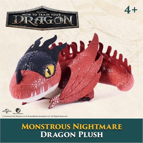 DreamWorks Dragons كيفية تدريب تنينك، لعبة قطيفة كابوس وحشي، حيوان محشو بتنين مقاس 8 بوصات، ألعاب أطفال للأولاد من سن 4 سنوات فما فوق in Kuwait