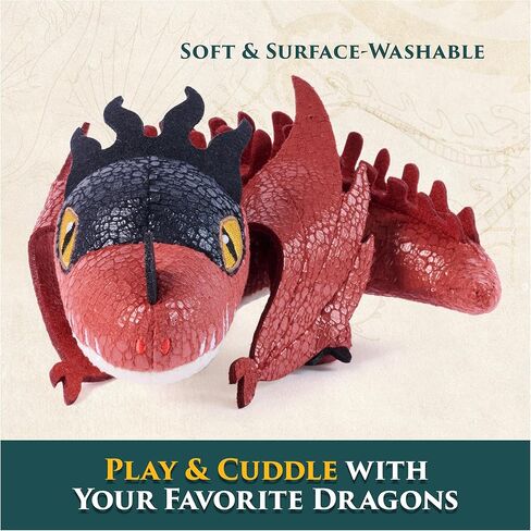 DreamWorks Dragons كيفية تدريب تنينك، لعبة قطيفة كابوس وحشي، حيوان محشو بتنين مقاس 8 بوصات، ألعاب أطفال للأولاد من سن 4 سنوات فما فوق in Kuwait
