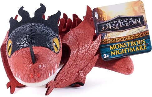 DreamWorks Dragons كيفية تدريب تنينك، لعبة قطيفة كابوس وحشي، حيوان محشو بتنين مقاس 8 بوصات، ألعاب أطفال للأولاد من سن 4 سنوات فما فوق in Kuwait