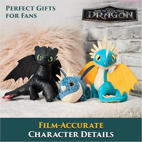 DreamWorks Dragons كيفية تدريب تنينك، لعبة قطيفة كابوس وحشي، حيوان محشو بتنين مقاس 8 بوصات، ألعاب أطفال للأولاد من سن 4 سنوات فما فوق in Kuwait