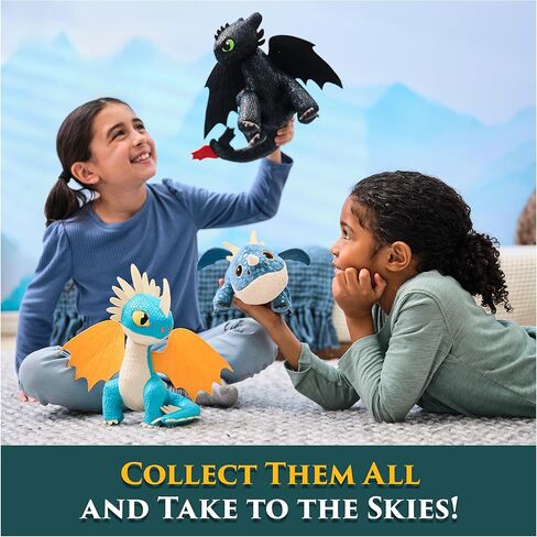DreamWorks Dragons كيفية تدريب تنينك، لعبة قطيفة كابوس وحشي، حيوان محشو بتنين مقاس 8 بوصات، ألعاب أطفال للأولاد من سن 4 سنوات فما فوق in Kuwait