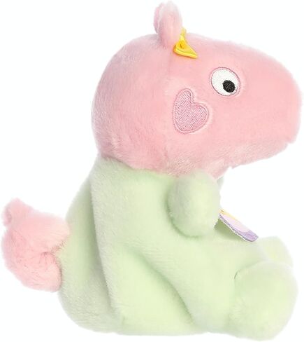 Aurora® Playful Peppa Pig™ Baby Evie with Bib Palm Pals™ Stuffed Animal - Officially Licensed Toys for All Fans - Perfect for Birthdays, Adults and Kids All Ages - Pink 5 Inches in Kuwait