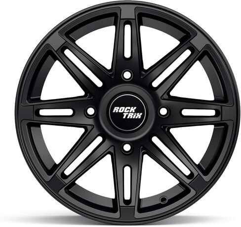 RockTrix RT103 14in ATV Wheel Rim 14x7 Matte Black, 4x156 Bolt Pattern, 4+3 offset, Compatible with Polaris Sportsman RZR Ranger (4/156) in Kuwait