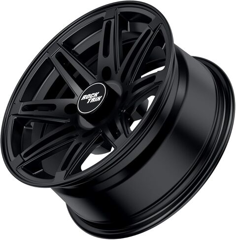 RockTrix RT103 14in ATV Wheel Rim 14x7 Matte Black, 4x156 Bolt Pattern, 4+3 offset, Compatible with Polaris Sportsman RZR Ranger (4/156) in Kuwait