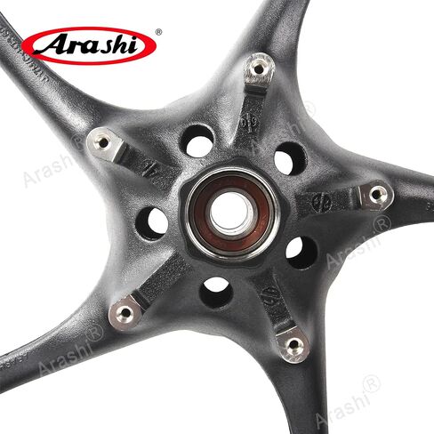 Arashi Front Wheel Rim for Yamaha YZF R1 2006-2014, R6 2003-2016, FZ1 2006-2009, FZ6N FZ6S Fazer 600 2004-2009 Non-ABS, Motorcycle Replacement Accessories Parts Matte Black in Saudi Arabia