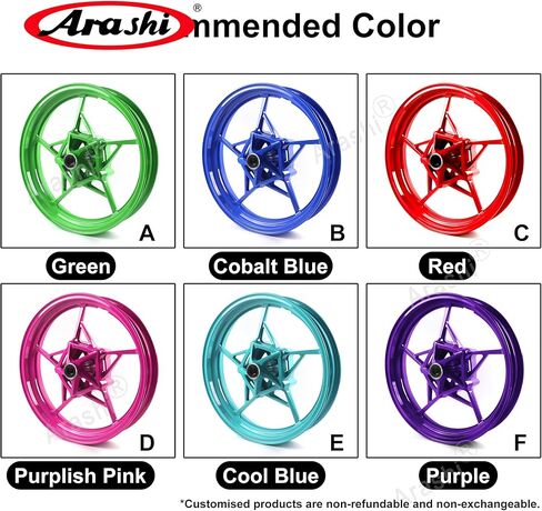 Arashi Front Wheel Rim for Yamaha YZF R1 2006-2014, R6 2003-2016, FZ1 2006-2009, FZ6N FZ6S Fazer 600 2004-2009 Non-ABS, Motorcycle Replacement Accessories Parts Matte Black in Saudi Arabia