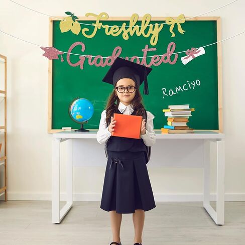 Freshly Graduated Banner - 2026 Graduation Party Decorations, Citrus Congrats Grad Decor 2026, Lemon Graduation Party Sign in Kuwait