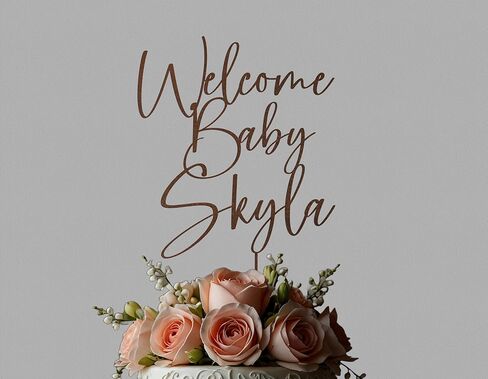Personalized Wedding Cake Topper – Custom Mr & Mrs Cake Topper with Name or Date – Handmade Wood or acrylic Decoration for Weddings & Anniversaries, Create your own cake toppers! in Kuwait