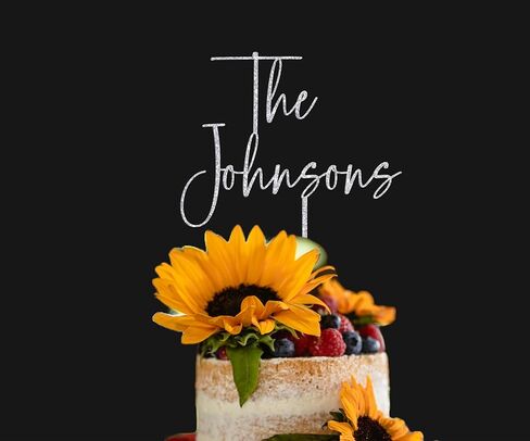 Personalized Wedding Cake Topper – Custom Mr & Mrs Cake Topper with Name or Date – Handmade Wood or acrylic Decoration for Weddings & Anniversaries, Create your own cake toppers! in Kuwait