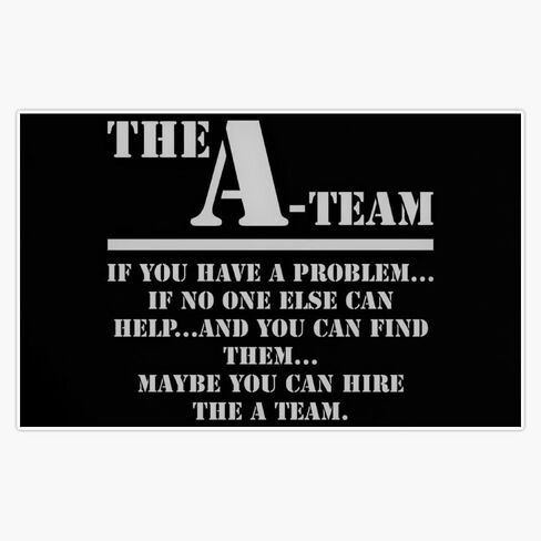 Magnet The A Team 1983 Magnetic Vinyl Sticker Decal 5" in Kuwait