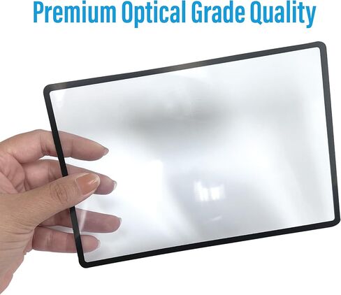MagniPros Premium 3X (300%) Page Magnifying Lens with 3 Bonus Bookmark Magnifiers for Reading Small Prints, Low Vision Aids & Solar Projects in Saudi Arabia