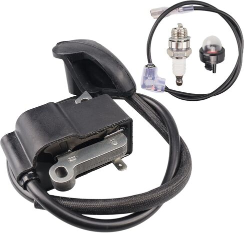 4134 400 1312 Ignition Coil with Spark Plug for Stihl KA120 KA120R KA250 FS120 FS120R FS200 FS200R FS250 FS300 FS350 FS380 BrushCutter in Kuwait
