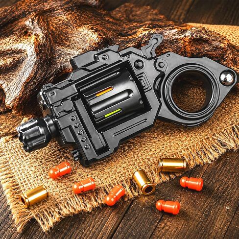 Metal Fidget Gun Toys for Adults: Stress Relief EDC Spinner Toy, Cool Revolver Fidget Toy with Ring & Slider for Finger, Mini Decompression Gadgets for Adult Men in Saudi Arabia
